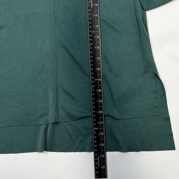 Trouve Dark Green Tunic Size Small, V Neck, Long Sleeve, Side Slit, High Low - Picture 5 of 8